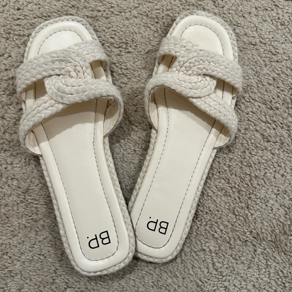 BP. White Rope Sandals - Picture 3 of 4